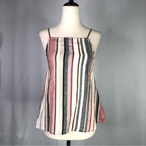 House of Harlow 1960 x Revolve tank top cotton linen stripes trapeze swing XS